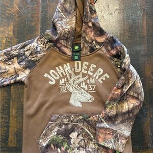 John Deere Brown and Green Camo Hoodie